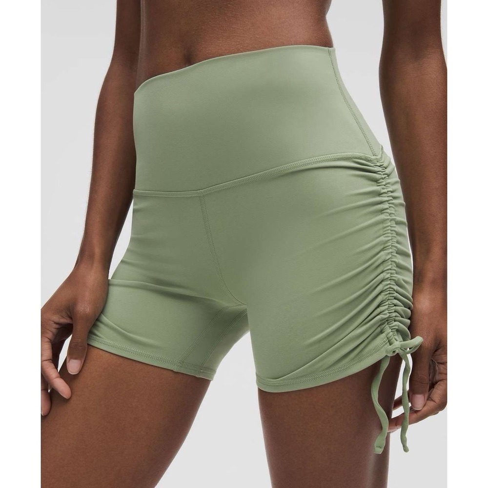 Lululemon Align Ruched Short 4" - Desert Green - 0 - NWT! c1-17